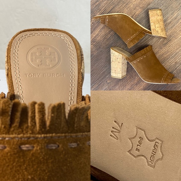Tory Burch Huntington Fringe Suede Mules 7M 2010 - Picture 9 of 14
